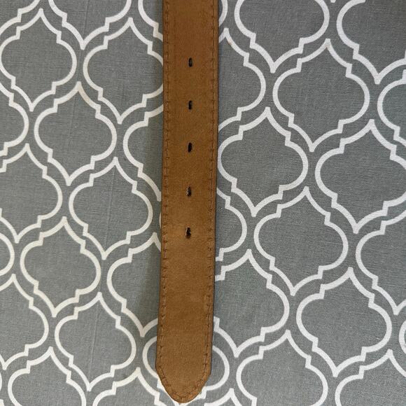 Justin Leather Belt Mens 36 Top Grain Cowhide Brown Western Excellent Condition - Picture 8 of 10